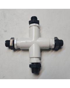 1/2" PVC 4-Way Male NPT Adapters 9-Piece Modular PVC Connector Kit