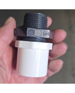 1 x 3/4 in. Schedule 40 PVC Male Reducing Ring/MIP Reducer Bushing SCH40 Modular Fitting Kit NSF, 1" Spigot x 3/4" MNPT