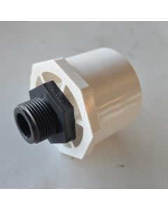 2 x 1/2 in. Schedule 40 PVC Male Reducing Ring/MIP Reducer Bushing SCH40 Modular Fitting Kit NSF, 2" Spigot x 1/2" MNPT