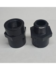 3/4 in. SCH-80 PVC Male+Female HEX NPT Adapter Combo Kit ANSI ASTM D2466 NSF