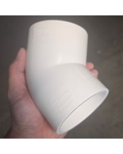 36PC/BOX 2.5 in. Schedule-40 PVC 45-Degree Elbow Pipe Fitting NSF SCH40 ASTM D2466