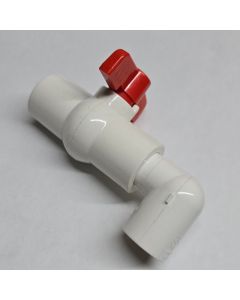 1-1/4 SCH40 PVC 90-Degree Angle Compact Ball Valve Kit ASTM D2466