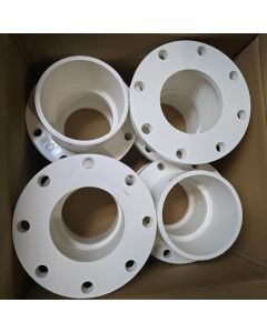 6-Pack 6 in. PVC TS Flange SCH-40/80 ASTM D2466/D2467 (Socket-Type High Pressure Pipe Fitting 160mm)