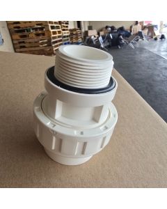 1-1/2 in. Schedule-40 PVC Male Union for Pool/Spa/Sprinkler Pump/Pipe Fitting w/ EPDM O-Ring Seal ASTM D2466/F1970 ANSI 1.5"