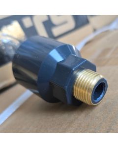 1 x 1/2 in. SCH-80 PVC Male Reducing Adapter w/Brass Fitting 1" Slip x 1/2" NPT Threaded Brass ASTM D2467
