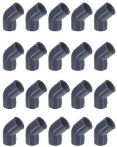 20-Pack 1 in. SCH80 PVC 45-Degree Elbow Fittings (Socket)