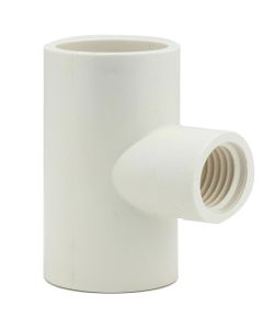 2 x 1 in. SCH-40 PVC Female Reducing Threaded Tee NSF ASTM D2466 2" Slip x 2" Slip x 1" FIP