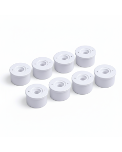 8-PK 1-1/4 in. PVC Caster Insert Fittings - ASTM SCH40 Furniture-Grade w/ 1.25" Spigot Connection