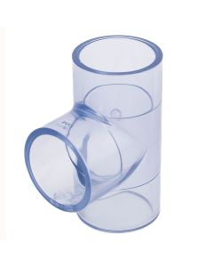 1 in. Clear PVC SCH-40 Tee Fitting Transparent Color ANSI, ASTM D2466 Special for Aquarium/Reef Tank Setup