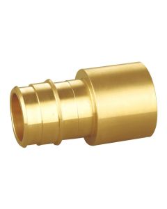 1 in. PEX-A x 1 in. Female Sweat Copper Pipe Adapter (NSF Lead Free Brass F1960 PEX Cold Expansion Fitting)