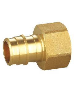 3/4 in. PEX-A x 1 in. Female HEX Adapter Cold Expansion Type Fitting FNPT NSF Lead Free Brass ASTM F1960