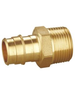 10-Pack 3/4 in. PEX-A x 1 in. NPT Male Pipe Threaded MPT Adapter (NSF Lead Free DZR Brass F1960 PEX Cold Expansion Fitting)