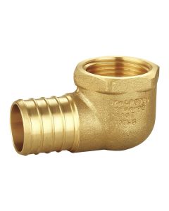 1 in. PEX-B x 3/4 in. Female 90-Degree Elbow (Lead Free DZR Brass F1807 PEX Crimp Fitting)