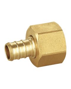 3/4 in. PEX-B x 1 in. Female Swivel HEX Adapter (Lead Free DZR Brass NSF F1807 PEX Crimp Fitting)
