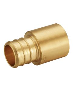 1 in. PEX-B x 3/4 in. Female Sweat Copper Pipe Adapter (Lead Free DZR Brass NSF F1807 PEX Crimp Fitting)
