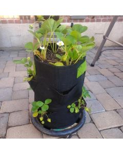 247Garden 7-Gallon Strawberry Fabric Pot +7 Mini Pockets w/Handles