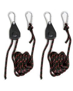247Garden 1/4" Grow Light Fixture/Reflector Ratchet Hangers w/ Metal Gear (Pair/300LB Max Weight)