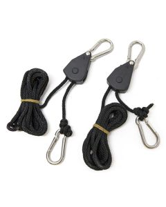 247Garden 1/8" Grow Light Fixture/Reflector Ratchet Hangers w/ Metal Gear (Pair/150LB Max Weight)
