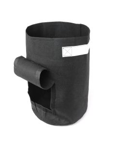 247Garden 15-Gallon Potato Grow Bag/Aeration Fabric Pot w/Handles & Flap Door for Easy Harvesting (Black 21H x 14.5D)