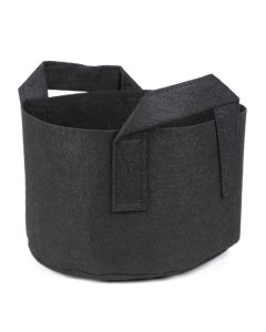 247Garden 1-Gallon Short Aeration Fabric Pot/Vegetable Grow Bag w/Handles (Black 5H x 8D)
