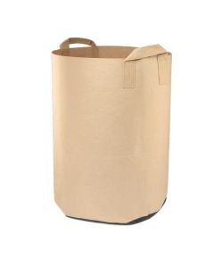 247Garden 10-Gallon Tall Aeration Fabric Pot/Tree Grow Bag (Tan w/Handles 19H x 12.5D)