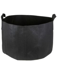 247Garden 25-Gallon Short Aeration Fabric Pot/Vegetable Grow Bag w/Handles (Black 14H x 23D)