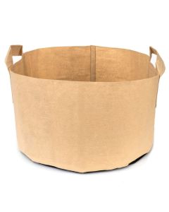 247Garden 20-Gallon Short Aeration Fabric Pot/Vegetable Garden Grow Bag w/Handles (Tan 13H x 21D)