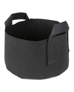 247Garden 3-Gallon Short Aeration Fabric Pot/Vegetable Grow Bag w/Handles (Black 7H x 11.5D)