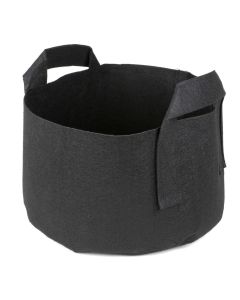 247Garden 2-Gallon Short Aeration Fabric Pot/Vegetable Grow Bag w/Handles (Black 6H x 10D)