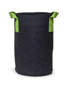 247Garden 10-Gallon Tall Aeration Fabric Pots/Tree Grow Bags (Black w/Green Handles 19H x 12.5D) 2-Pack w/Free Shipping USA