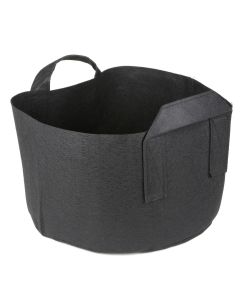 247Garden 4-Gallon Short Aeration Fabric Pot/Vegetable Grow Bag w/Handles (Black 8H x 12D)