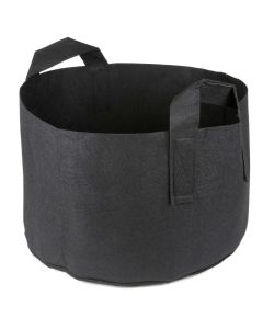 247Garden 7-Gallon Short Aeration Fabric Pot/Vegetable Grow Bag w/Handles (Black 9H x 15D)