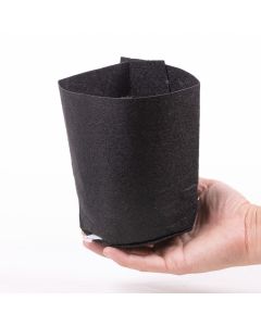 247Garden Basic 1/2-Gallon Transplanter Grow Bag/Aeration Fabric Pot (Black 6H x 5D)