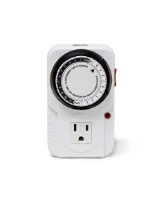 24-Hour Single Outlet Manual Ground Grow Light Timer