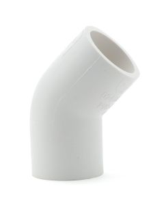 2-1/2 in. Schedule-40 PVC 45-Degree Elbow Pipe Fitting NSF SCH40 ASTM D2466 2.5" for HVAC/Plumbing