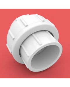 2-1/2 in. PVC Union w/ EPDM O-Ring Seal Schedule-40 Pipe/Repair Fitting Slip/Socket F1970 2.5" SxS 1-PACK FS SPECIAL