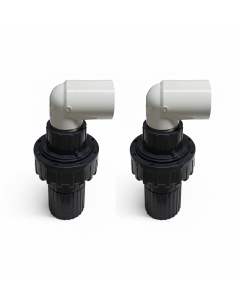 2-Pack SCH80 1/2 in. PVC Chiller Fitting Kit w/ SCH80 Union Threaded x Socket + SCH80 Male Adapter + Special SCH40 90-Degree Street Elbow ASTM ANSI Fittings Professional Series