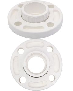2-Pk 2" Schedule-80 PVC Van Stone Flanges Socket Connection Set of 2 ASTM D2467 Two-Piece Flange Fittings w/Free Shipping USA