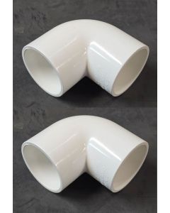 2 in. Schedule 40 PVC 90-Degree Elbow Pipe Fitting NSF SCH40 ASTM D2466 2" Socket 2-Pack
