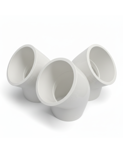 3-PK 2 in. Schedule-40 PVC 45-Degree Elbow Pipe Fitting NSF SCH40 ASTM D2466 2"