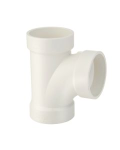 3 in. PVC Schedule-40 DWV Sanitary Tee Hub Drain Waste Vent Pipe Fitting ASTM D2665 NSF