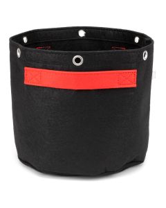 247Garden 3-Gallon LST Fabric Training Pot W/ 6 Support Rings, 260GSM, Black Grow Bag w/Short Red Handles