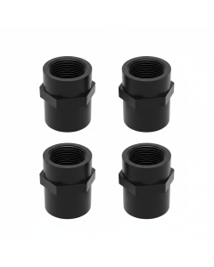 4-PK 3/4 in. SCH-80 PVC Female HEX Adapters Slip x FNPT NSF ASTM D2467 High Pressure Pipe Fittings