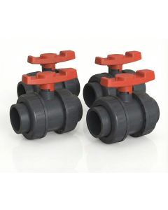 4-PK 3/4 in. SCH40/80 PVC True Union Compact Ball Shut-off Valves Threaded-Type ASTM/ANSI Certified