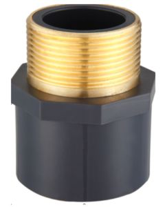 3/4 in. SCH-80 PVC Male Adapter w/Brass Fitting ASTM D2467 PVC Slip x MNPT Brass