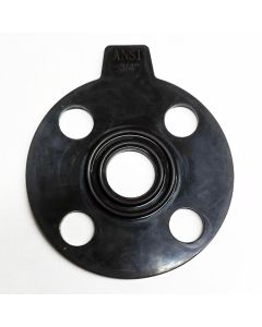 247Garden 1 in. EPDM PVC Heavy Duty Flange Gasket 1/8" (3mm) Full-Face w/ 4 Bolt Holes ASTM D2464/D2467, ANSI Class 150, ASME B16.21 Standard