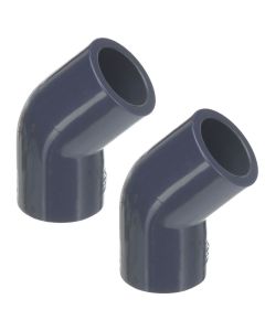 2-Pack 2 in. Schedule 80 PVC 45-Degree Elbow ASTM D2467 High Pressure Fittings