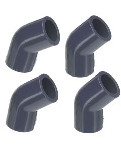 4-Pack 3/4 in. Schedule 80 PVC 45-Degree Elbow ASTM D2467 High Pressure Fittings