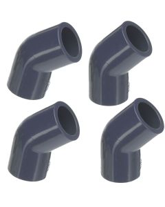4-Pack 1 in. SCH80 PVC 45-Degree Elbow Fittings (Socket)