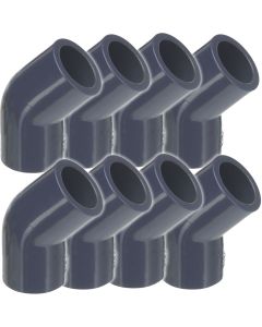 8-Pack 3/4 in. Schedule 80 PVC 45-Degree Elbow ASTM D2467 High Pressure Fittings